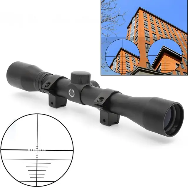 US $19.77 New 4x32 Tactical Telescope Air Rifle Optics Sniper Scope Sight Hunting Rail Mount 11mm