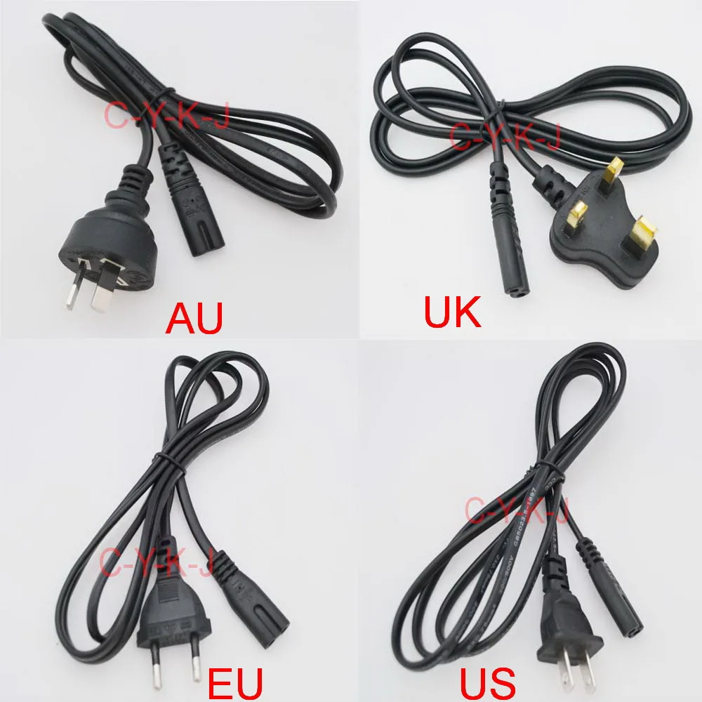 Шт. 1 шт. высокое качество 2 зубец США, ЕС, Великобритания, АС Plug AC мощность кабель зарядный адаптер портативных ПК