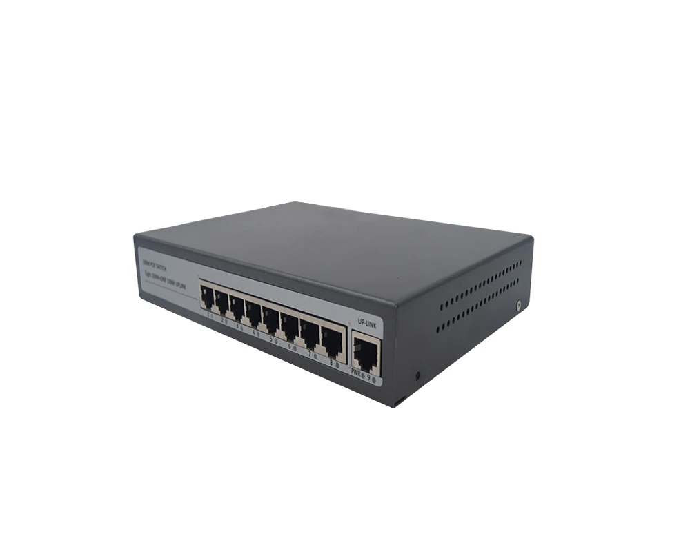 100 Мбит/с ieee802.3af 15 4 Вт 8 портов poe коммутатор с 48В внутренним адаптером питания 120