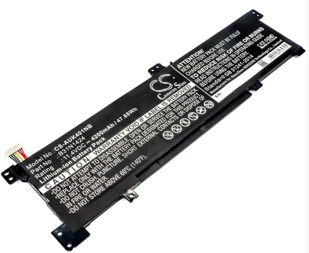 Cameron sino 4200 mAh Батарея для ASUS A400U A401L K401 K401LB K401LB5010 5200 B31N1424 Тетрадь, ноутбук Батарея