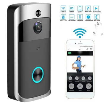 

Smart Wireless WiFi DoorBell with Visual Recording Low Power Consumption Remote Home Monitoring Night Vision Video Door Phone