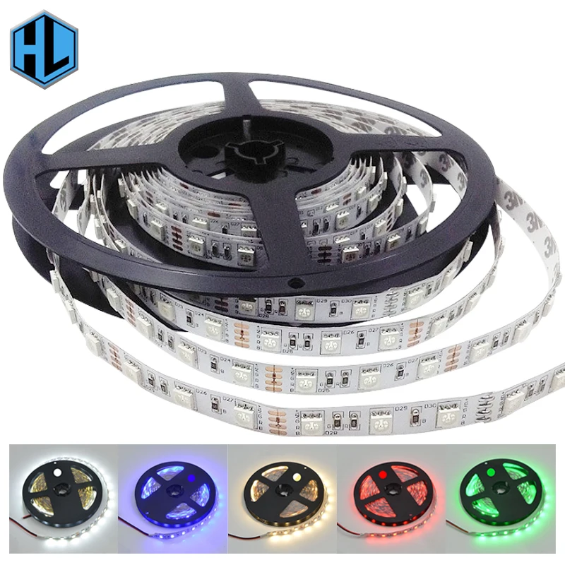 

High Brightness DC12V LED Strip 5050SMD 60leds/m 5m/lot Flexible LED Strip Light for Holiday Lighting Decoration