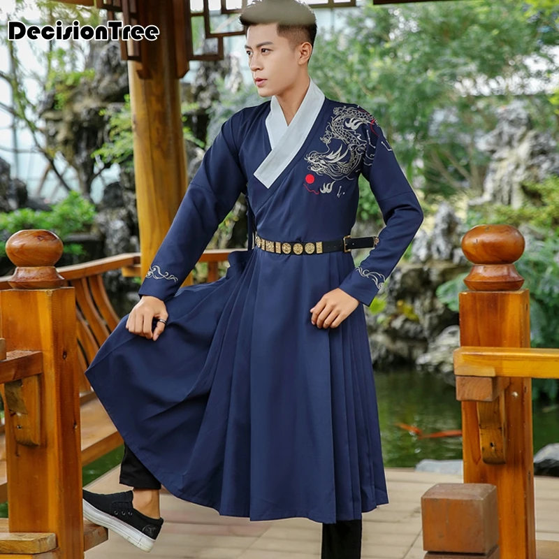 2019 new ancient chinese costume men tang dynasty suit hanfu men ...