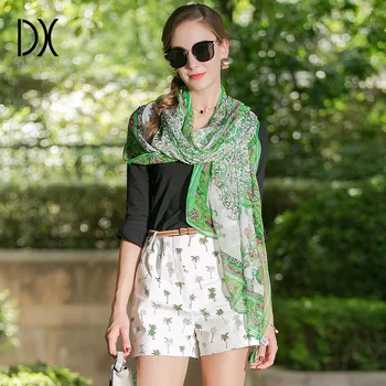 

20198 Brand Women Silk Scarf Fashion Soild Spring Echarpe Smooth Summer Wrap Female Voile Luxury Scarves Foulard Beach cover-up