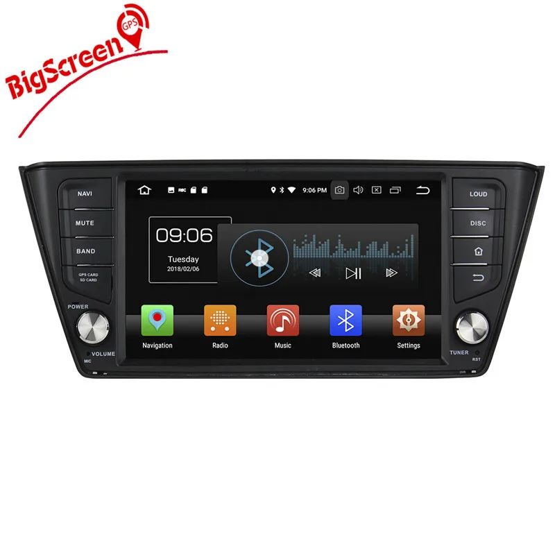 Excellent 2 Din Android 9.0 RAM 4GB+64GB 8 Core Car Radio GPS Navi For VW Skoda Fabia nj3 2015 2016 2017 Multimedia tape recorder stereo 8