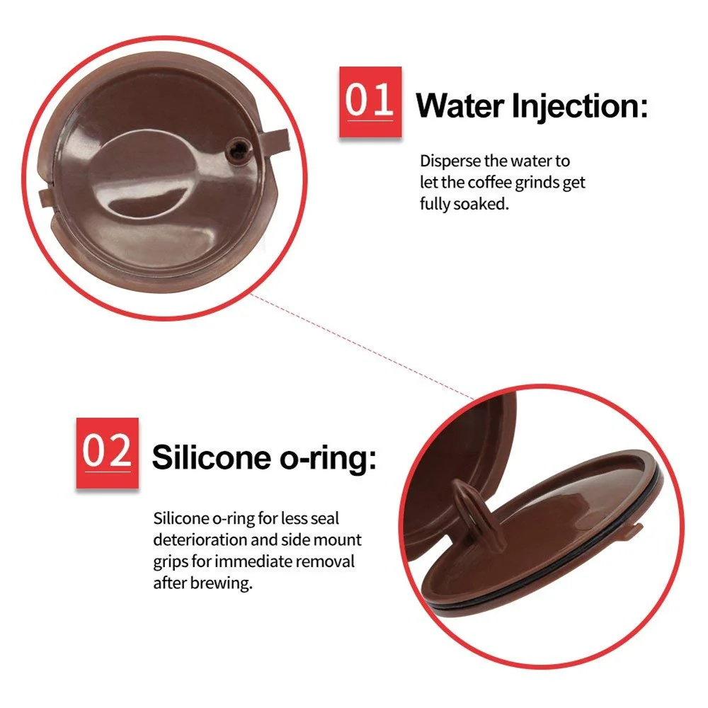 LMETJMA 9 Colors Reusable Dolce Gusto Coffee Capsu...