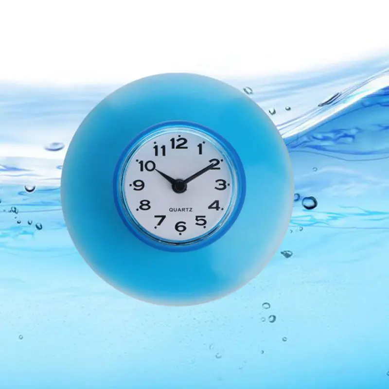 

Wall Clocks Creative Design Waterproof Kitchen Bathroom Bath Shower Clock Suction Cup Sucker Magical Color Wall Decoration Cool