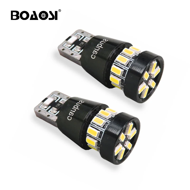 BOAOSI 2x W5W T10 светодиодный Canbus ОШИБОК 18SMD 3014 6000 К Белый салона Купол Дверь Чтение