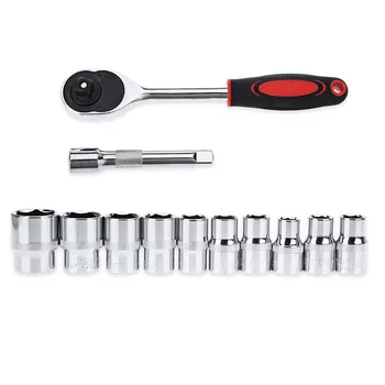 

12Pcs 1/4 Inch Mini Wrench Socket Set CR-V Drive Ratchet Wrench Spanner for Bicycle Motorcycle Car TB Sale