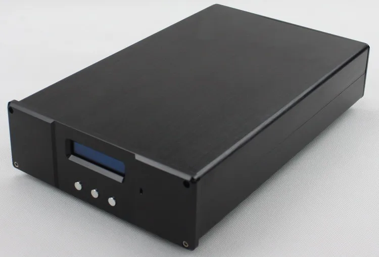 Полный алюминиевый ES9018 ЦАП корпус усилителя чехол шасси/аудио декодер коробка черный