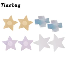 TiaoBug серебро Для женщин крест/форма пентаграммы одноразовые накладки на грудь крышку-липкие чашечки лепестки сексуальные Стикини декоративные накладки-Стикеры