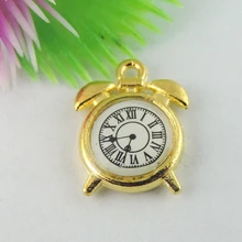 Comercio al por mayor 20 unids/lote Colgantes Del Encanto Del Reloj de Oro de la Joyería Ingredientes y Hallazgos de encontrar de La Joyería fina Collar Pulsera Hecha A Mano Decorar