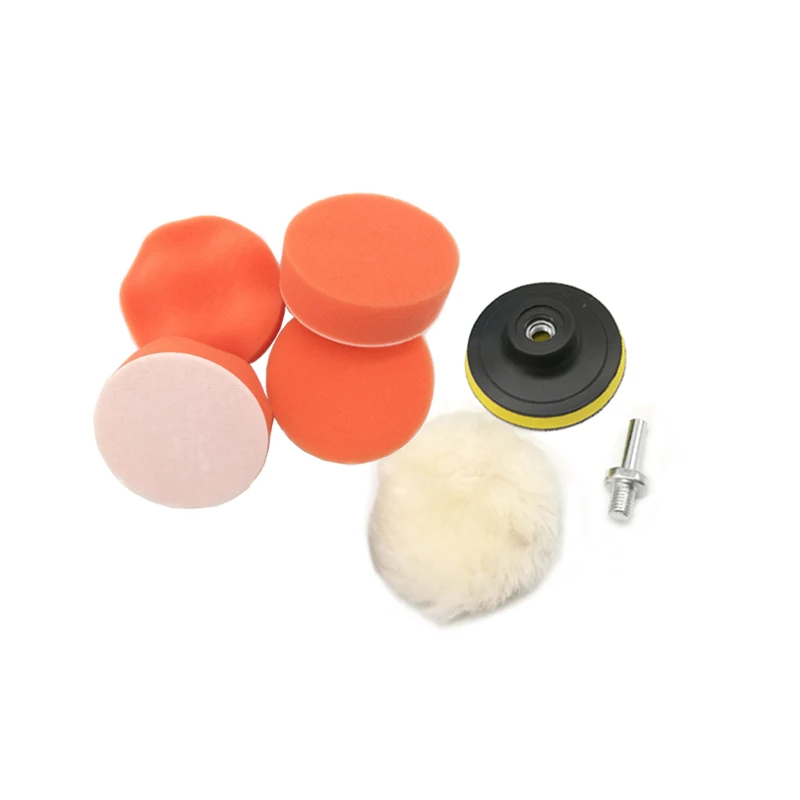 7pcs 3' 4' 5' 6' 7' Car Polishing Pad Set Buffing Waxing Polish Tool Kit Polisher with Drill Adapter | Автомобили и