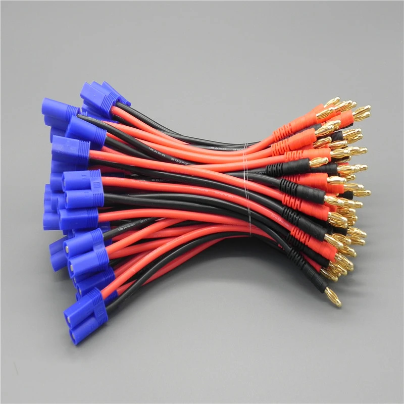 50 комплектов EC3 до 4 0 мм разъем банана Пуля с 14 AWG силиконовый кабель 150 для DIY Lipo