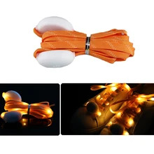 120 см светодиодные светящиеся без галстука ленивые шнурки для обуви спортивные нейлоновые шнурки для обуви Сияющие туфли струны Круглые Светящиеся модные шнурки