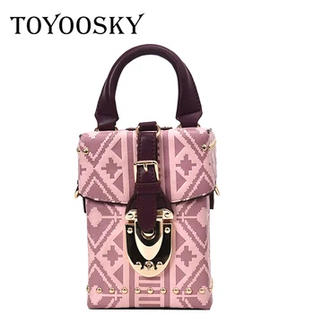 

TOYOOSKY 2019 Famous Brand Personalized Box Handbags Mini Cube Brand Original Design Crossbody Bags For Women Messenger Bags