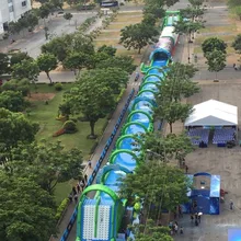 Цена со скидкой супер длинные 666 футов скольжения N горка надувная горка город