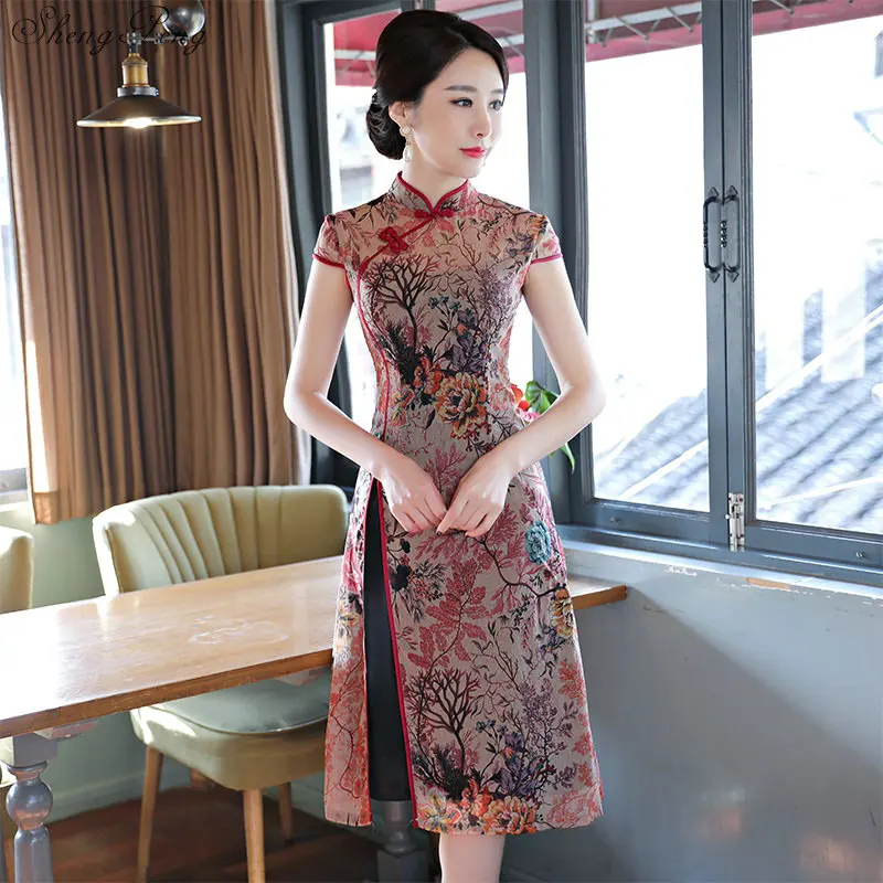 2018 летние Вьетнам аозай китайское традиционное платье китайское платье Ципао длинные китайское платье Ципао халат Q310