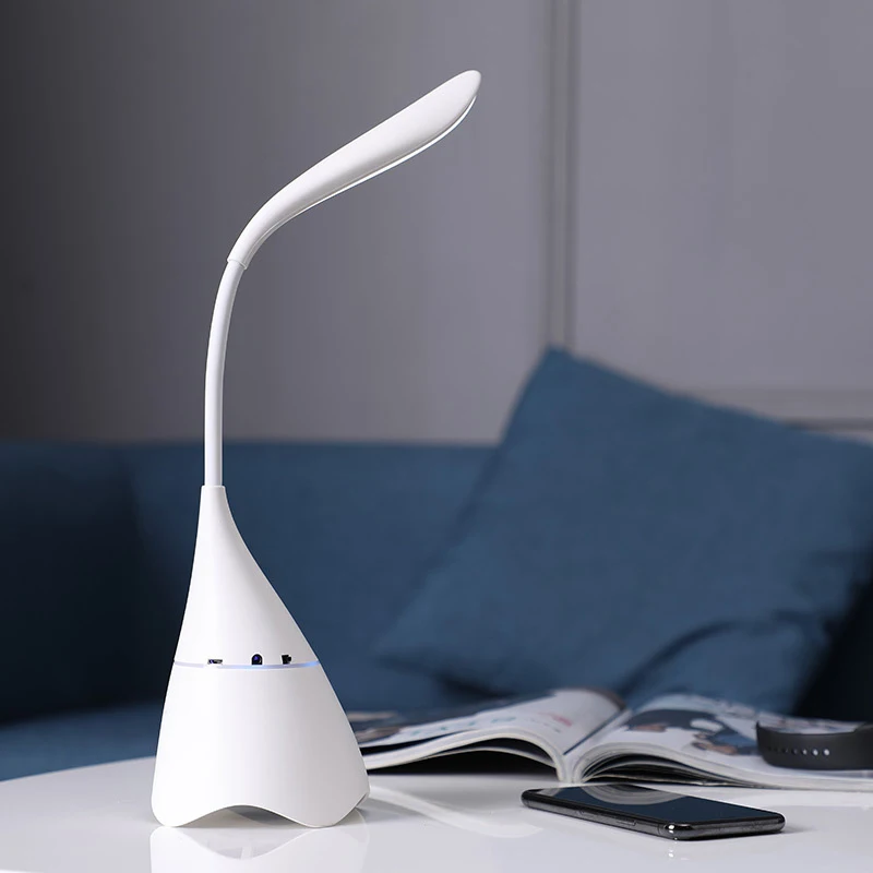 

Hot Portable Desk Lamp USB Charging Bluetooth Speaker LED Table Light for Student PLD