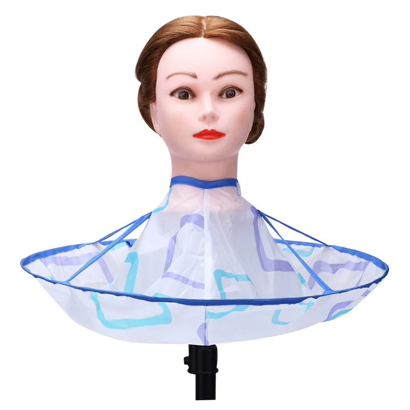 

New design Easy to use Blue Cutting Hair Waterproof Collar Cloth Salon Barber Cape Hairdressing Hairdresser 6433#
