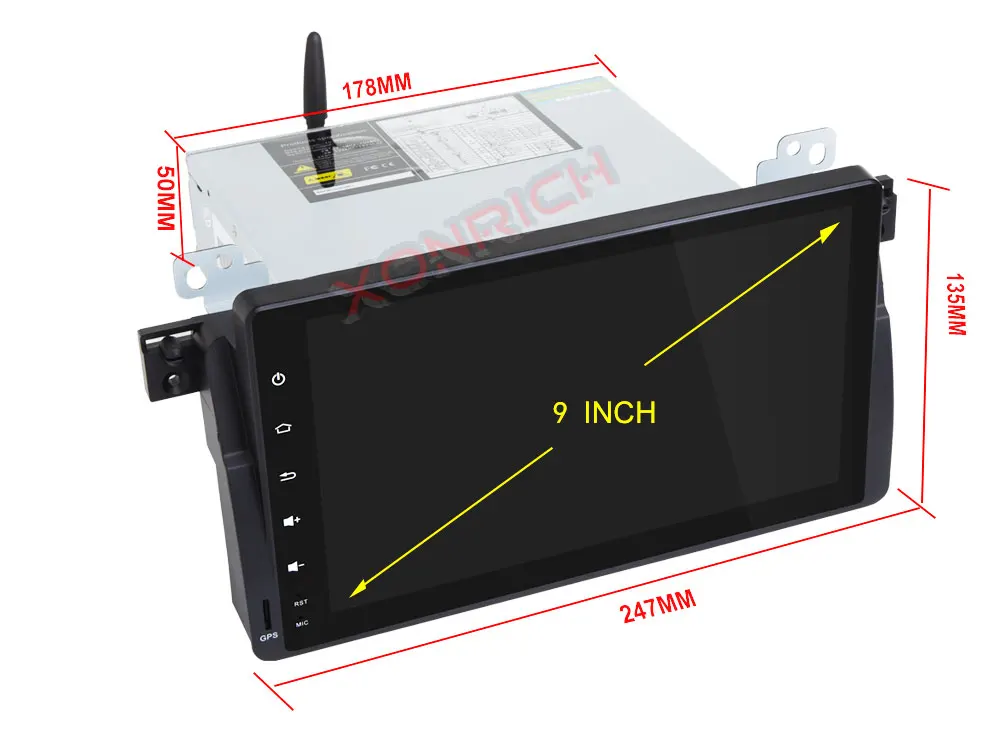 Excellent 9 Inch Android 8.0 Octa 8 Core 4G RAM car Multimedia player GPS Navigation for BMW E46 dvd 3 Series M3 Radio BT 29
