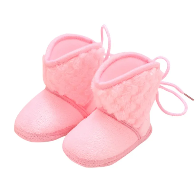 

Newborn Soft Soled Baby Warm Shoes Anti-slip Boots Booties Baby Boots Girl Boy Kids Solid Fringe Shoes for 0-18 Months SZ01