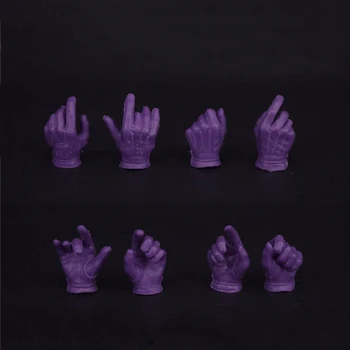

2 pairs Purple Hand Gloves Hand Types for 12'' Figures Bodies Accessories