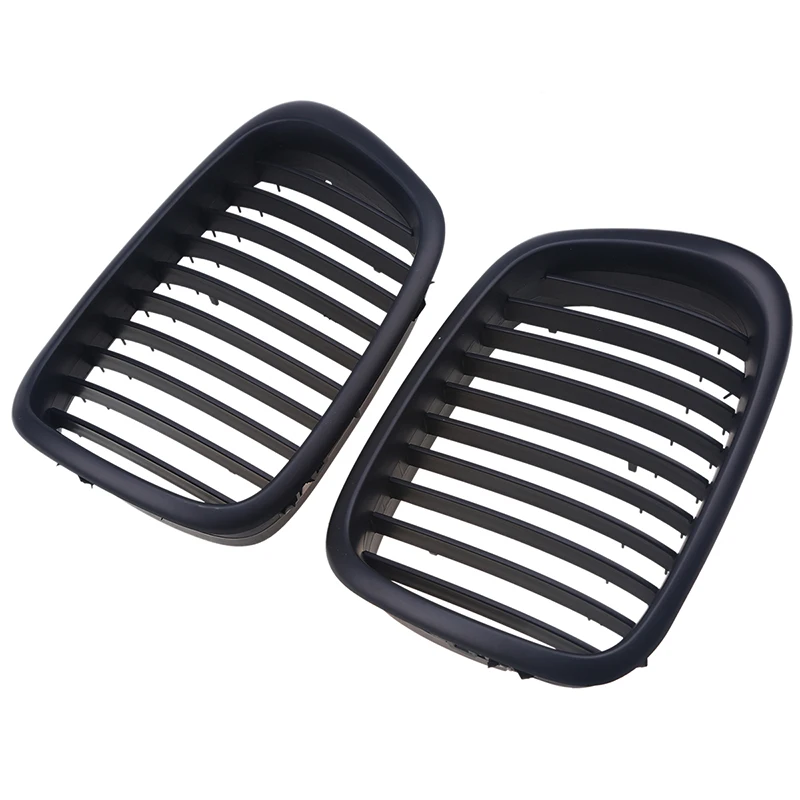 POSSBAY Car Front Kidney Matt Black Grille Grills for BMW 5-Series E39 Touring 520d/520i/523i 1997-2004 Auto Replacement Parts