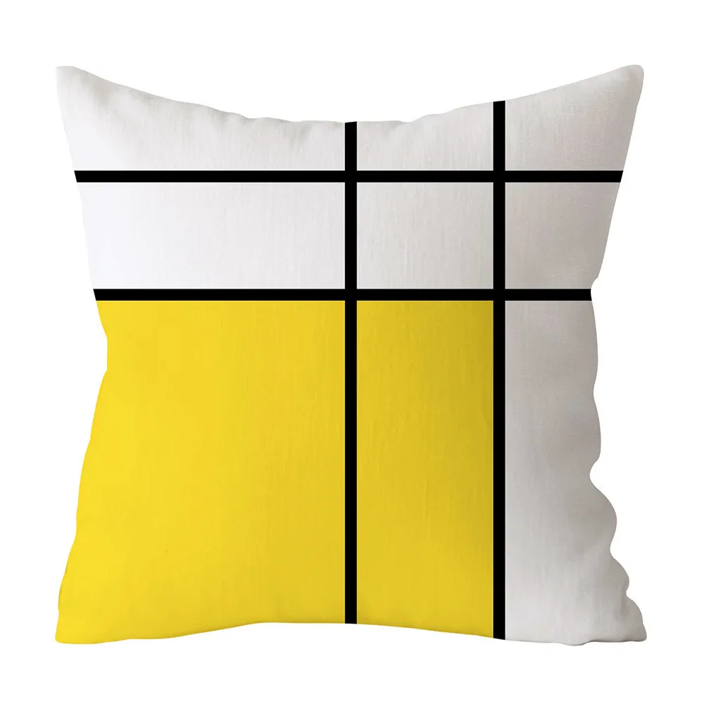 Модная полиэфирная Геометрическая подушка, желтый ананас, декоративная наволочка для подушки для дивана, сделай сам, набивная подушка для сиденья, стула - Цвет: N10919E