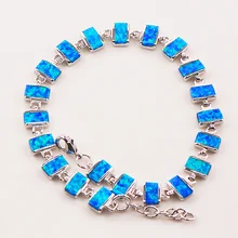 Moda Azul del Ópalo de Fuego 925 Plata Esterlina Pulsera P86 8 “Libera la Nave Alta cantidad precio de Fábrica P86