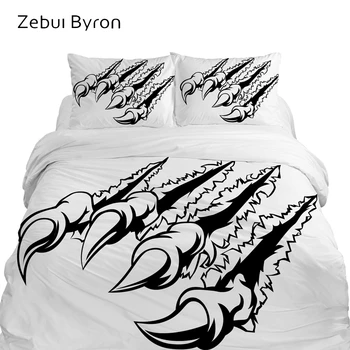 

3D Duvet Cover Set,Luxury Bedding Set King/Queen/Double/Eruo/Custom Size,Blanket/Quilt/Cover Set,Halloween paw Bed Set,Drop Ship