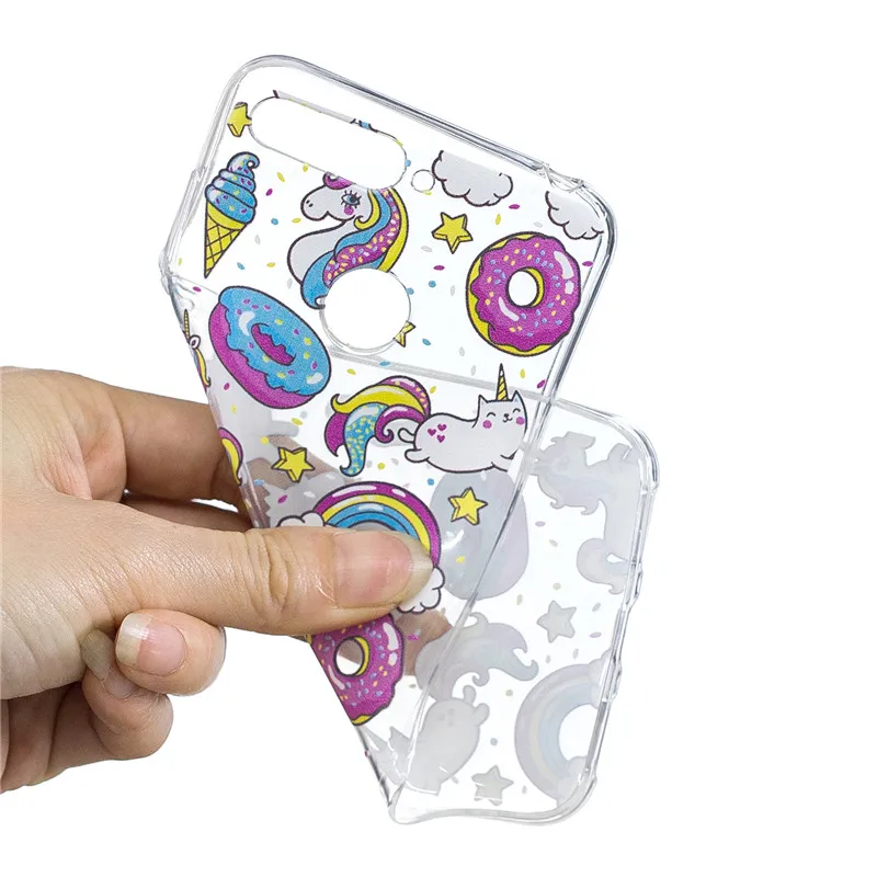 Honor 7A Pro Case on For Coque Huawei Honor 7A Pro Cover Cartoon Animal Unicorn Soft Silicone Case Cover For Etui Huawei Y6 2018