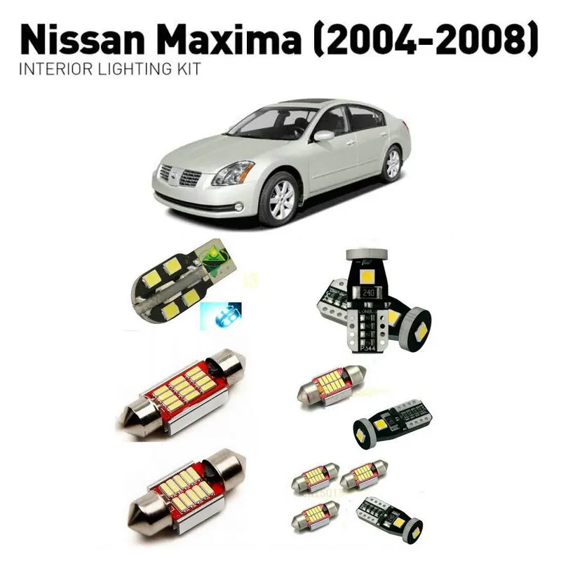 Led interior lights For Nissan maxima 2004-2008 16pc Lights Cars lighting kit automotive bulbs Canbus | Автомобили и мотоциклы