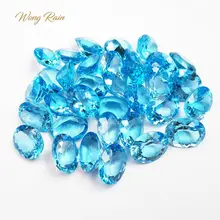 Wong Rain AAAAA качество натуральный овальный камень форма натуральный голубой топаз свободные драгоценные камни DIY Изготовление ювелирных изделий