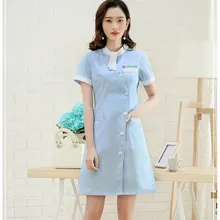 Новая мода форма медсестры Femininos Красота салон костюм медика медсестры Рабочий костюм стоматологическая клиника лаборатория пальто Красота униформа для сотрудниц спа-салонов