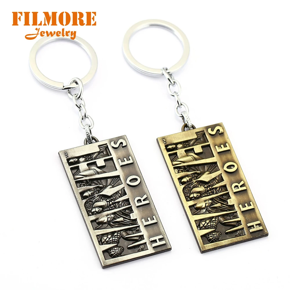 

The Marvel Hero Logo Keychain Avengers Iron Man Thor Keychain Metal Dog Tag Pendant Keyring Chaveiro llaveros Christmas Gifts