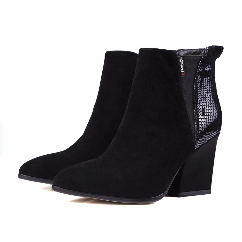 Suede Angle Boots 2017 New Winter Kids Pointed Toe