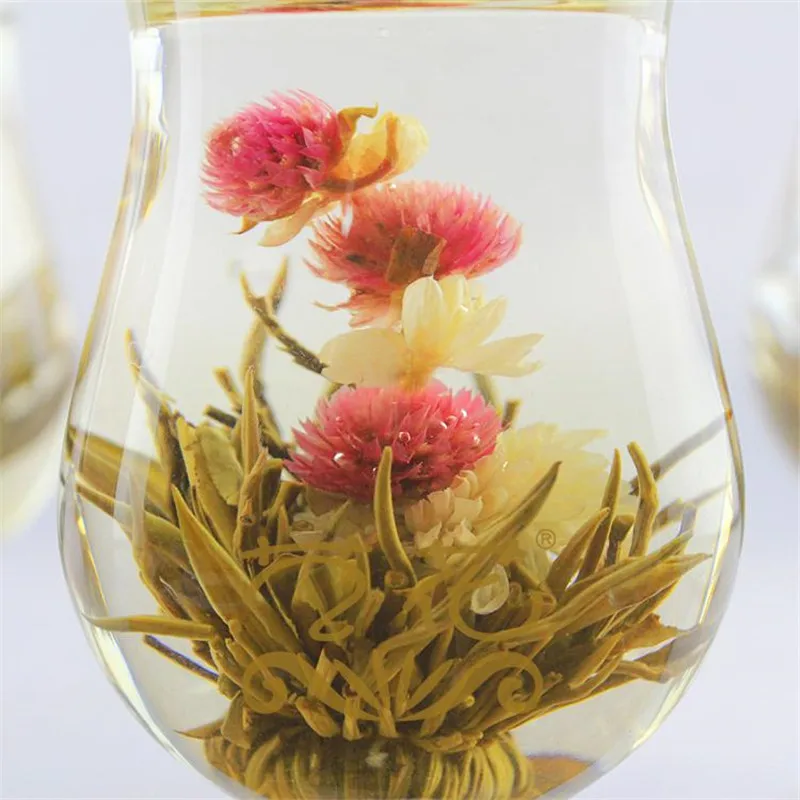 

New Jasmine Chinese Ball Handmade Blooming Flower Herbal Tea Drinking Gift Green Healthy Tea