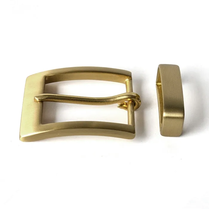 

2 parts/set DIY leather accessories solid brass 40mm Men's belt buckle Metal Cowboy Belt loop Cosplay For 3.8-3.9cm Wide belt