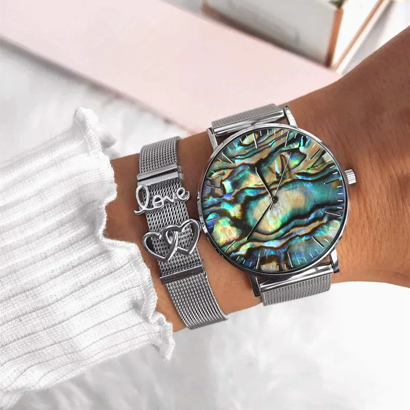 purelei abalone silver mesh