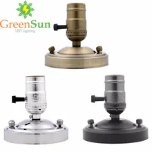 4 шт. набор лампа База E27/E26 Алюминий Винтаж Ретро Античная edison потолок винт свет лампы гнездо держатель с коммутатором