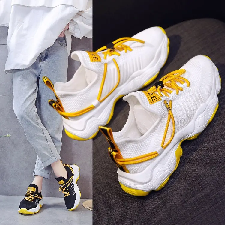 

White Shoes Women Platform Sneakers zapatos de mujer Autumn Fashion Brand chaussures femme Real Leather Lady Chunky footware