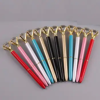

400X New Colorful Creative Large Crystal Pen Diamond Stationery Multi-color Neutral Black Add 0.7 mm High Quality Ballpoint Pen