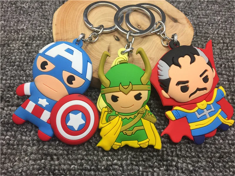 

Marvel super hero cartoon PVC funny pendant key chain Jewelry Clothing Accessory Key ring