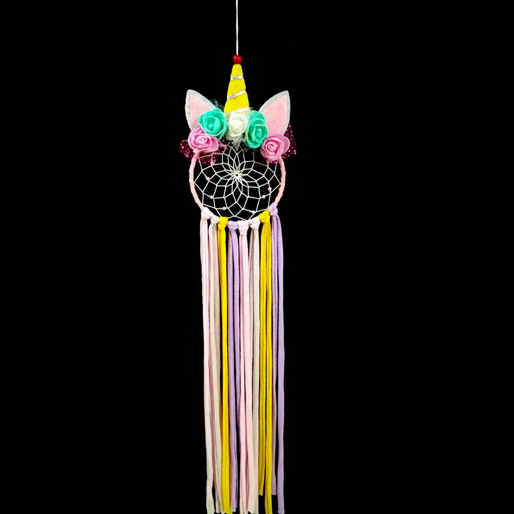 Unicorn Dream Catcher Gift For Guest Dream Catcher Kids Baby Shower Wedding Party Bedroom Wall Hanging Decoration For Home PAT42 (3)