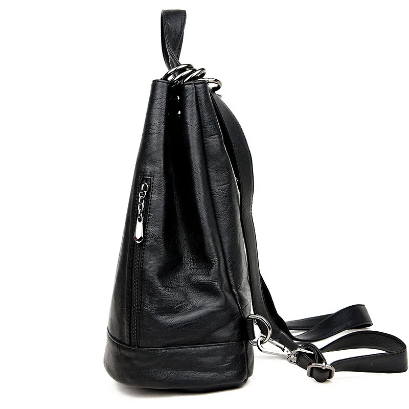  Women Backpacks Leather Female Travel Shoulder Bag High Quality Women Bag Fashion PU Leather Backpa - 32849709185