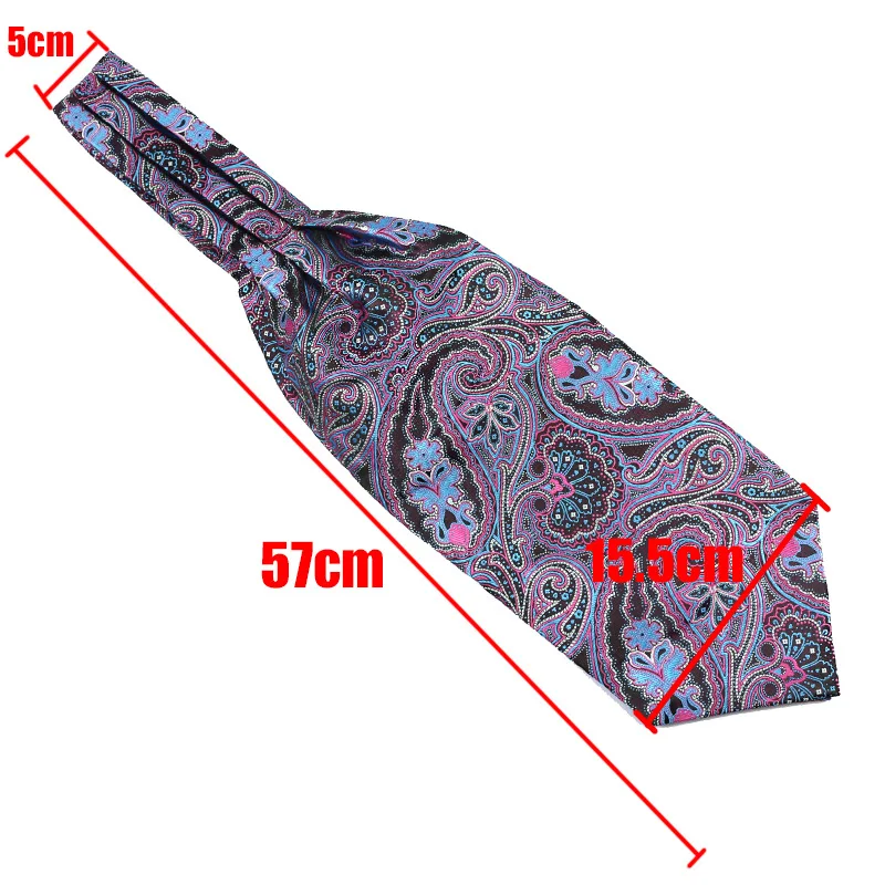 Ascot Tie Cravat Luxury Mens dots Neck Tie Self Tie for Men Wedding Neckties