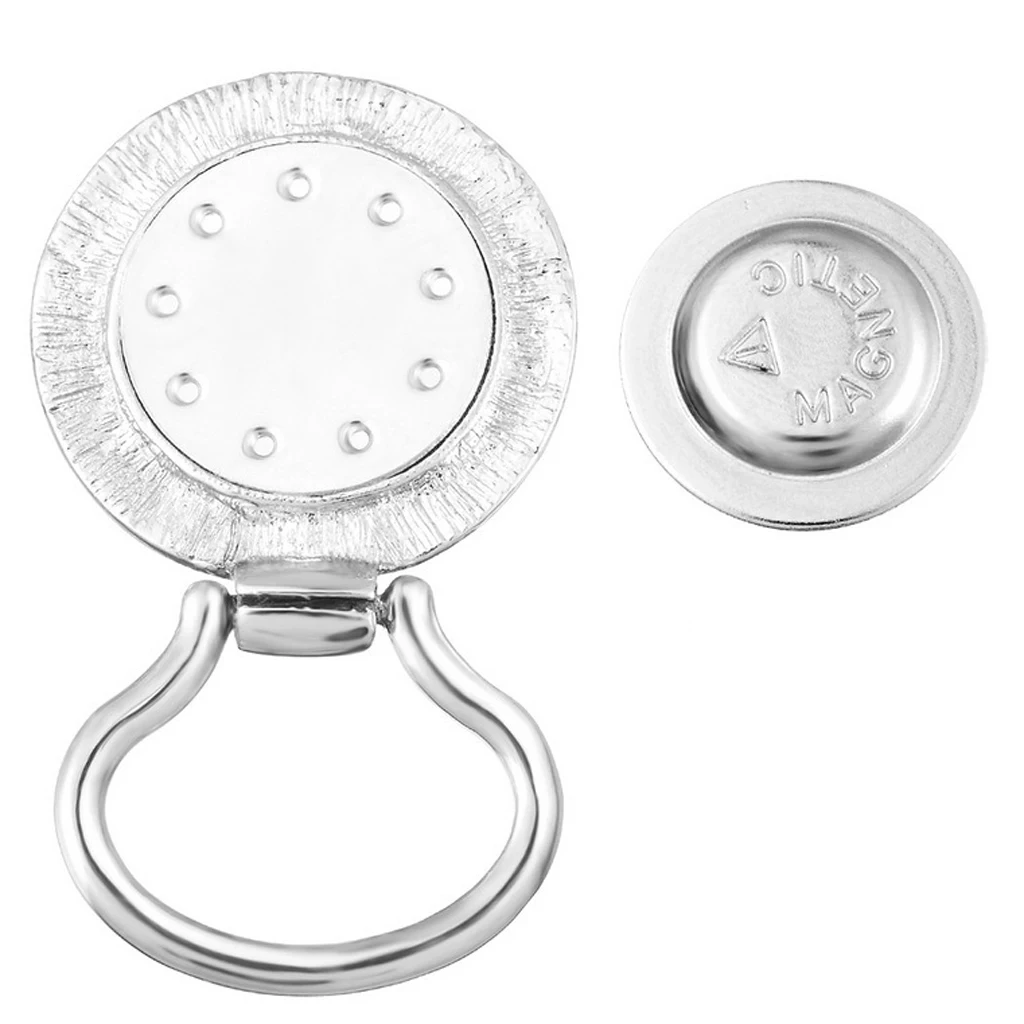 2pcs Alloy Snap Button Magnetic Eyeglasses Sunglasses Holder ID Badge Eye Glasses Brooch Pins