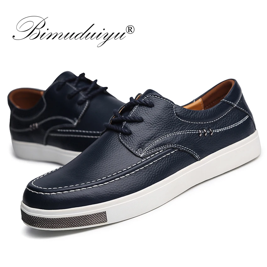 BIMUDUIYU Handmade Genuine Leather Men Casual Shoes Luxury Brand 2018 New Arrive Oxfords Shoes High Quality Trendy Shoes For Men BIMUDUIYU Handmade Genuine Leather Men Casual Shoes Luxury Brand 2018 New Arrive Oxfords Shoes High Quality Trendy Shoes For Men