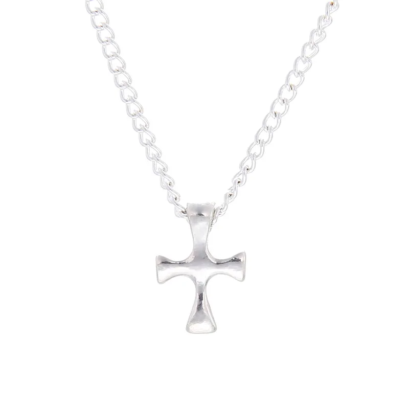 10-PCS-Newly-Silver-Gold-Cross-Pendant-Necklace-Hand-Stamped-Necklace-Gifts-For-Women-Girls-Jewelry
